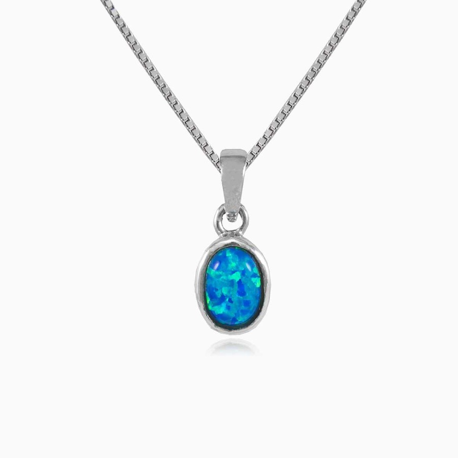 Woman Monte Cristo | Simple Blue Opal Pendant