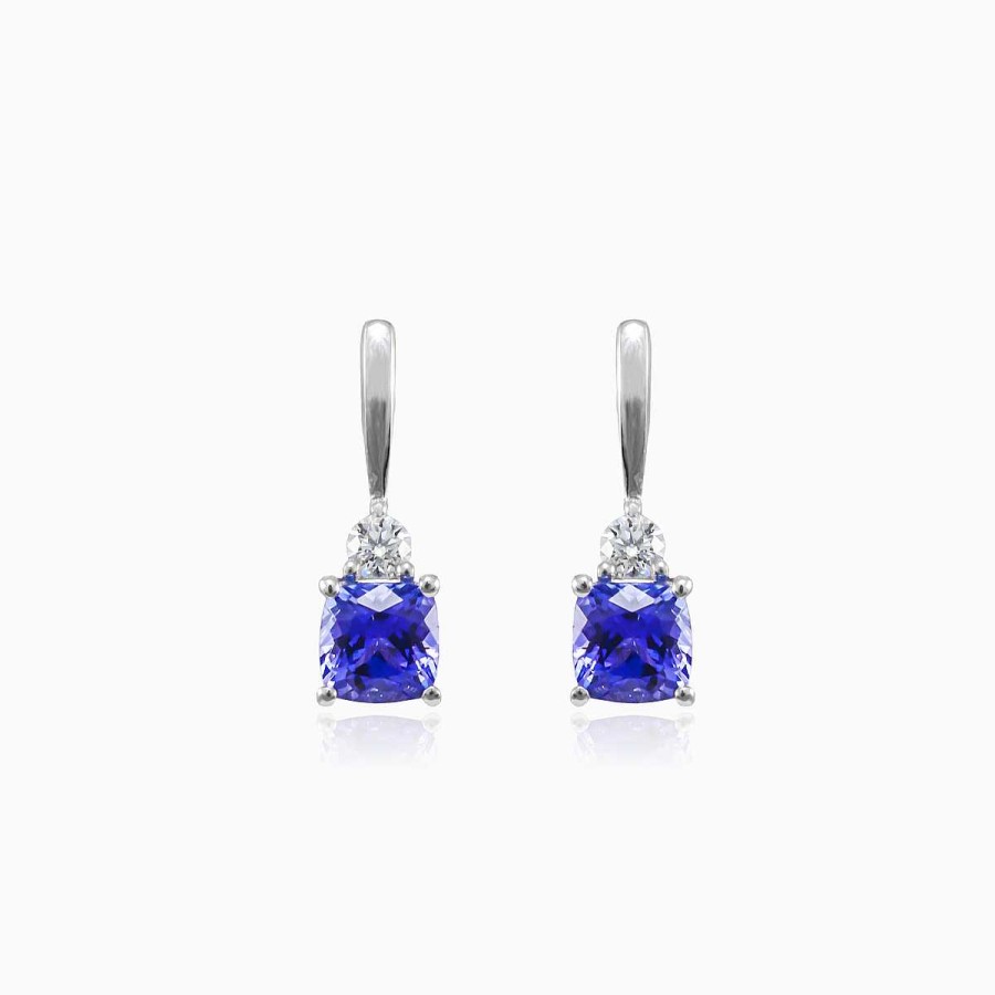 Woman Monte Cristo | Cushion Tanzanite Earrings