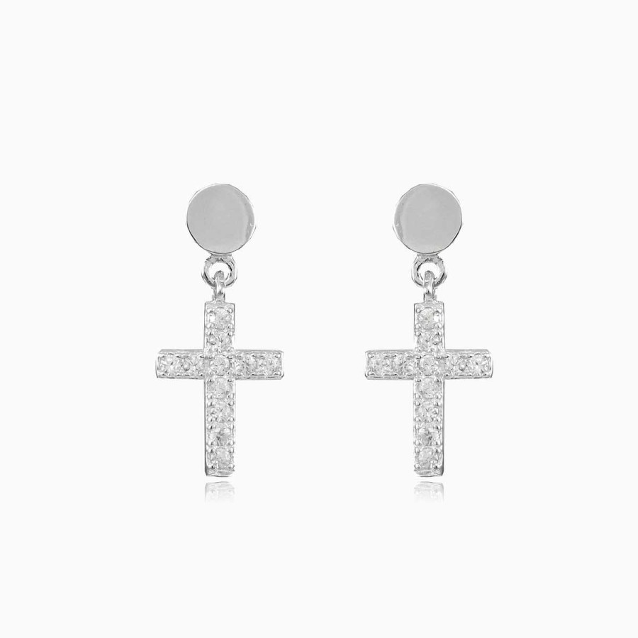 Woman Monte Cristo | Dangling Cross Earrings