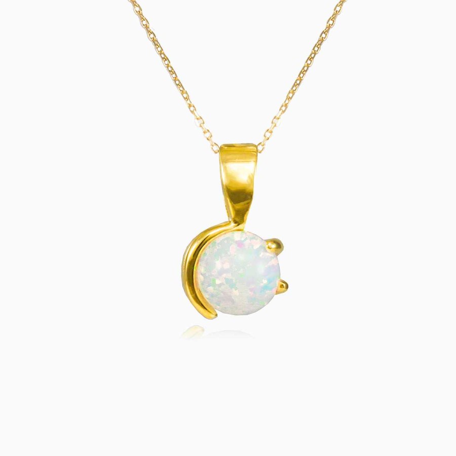 Woman Monte Cristo | Unique White Opal Pendant