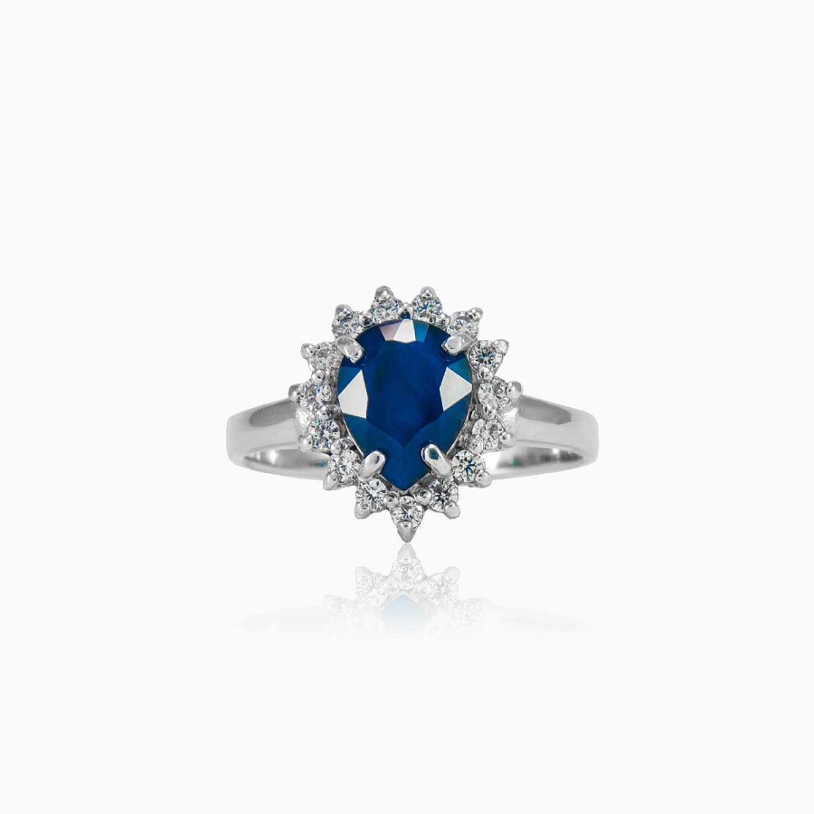 Woman Monte Cristo | Pear Sapphire Ring