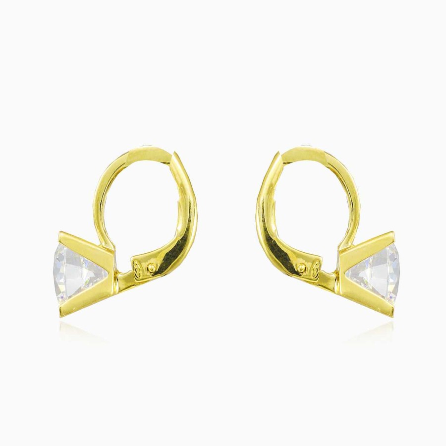 Woman Monte Cristo | Classic Four Prong Crystal Earrings