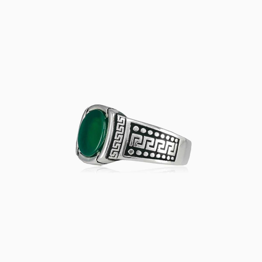 Man Monte Cristo | Oval Jade Hellas Ring