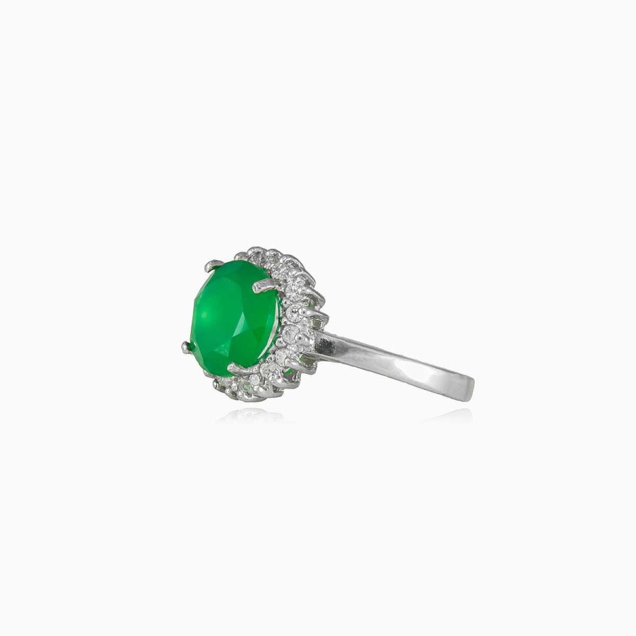 Woman Monte Cristo | Round Jade Ring