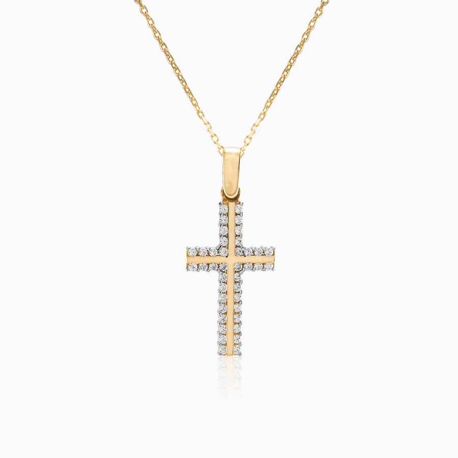 Woman Monte Cristo | Gold And Crystal Cross