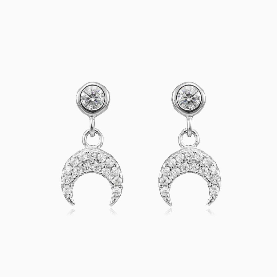 Woman Monte Cristo | Dangling Moon Earrings