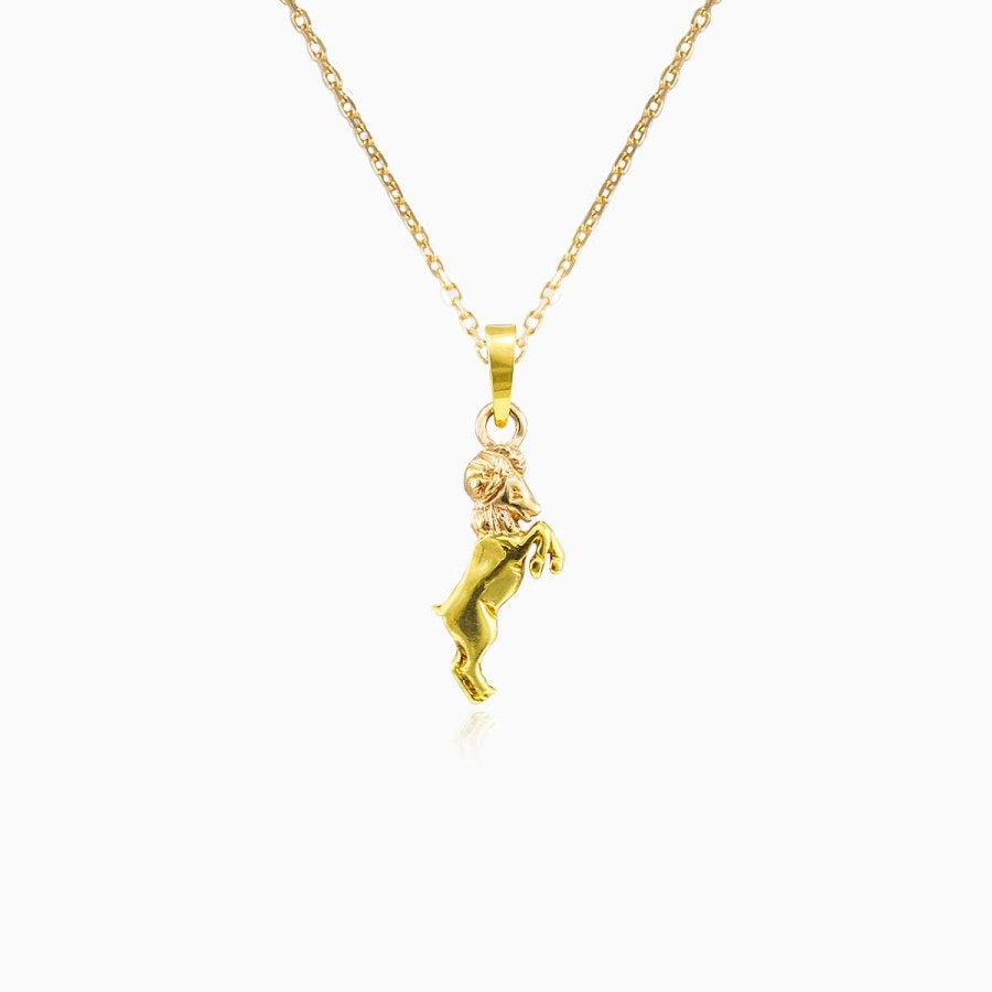 Woman Monte Cristo | Gold Aries Zodiac Sign Pendant