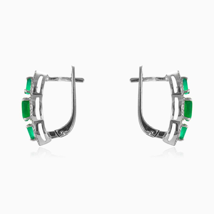 Woman Monte Cristo | Triple Jade Earrings