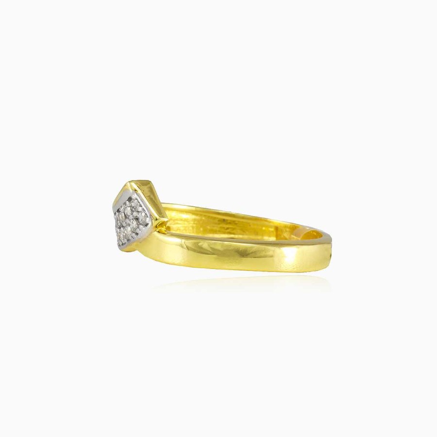 Woman Monte Cristo | Unique Crystal Gold Ring