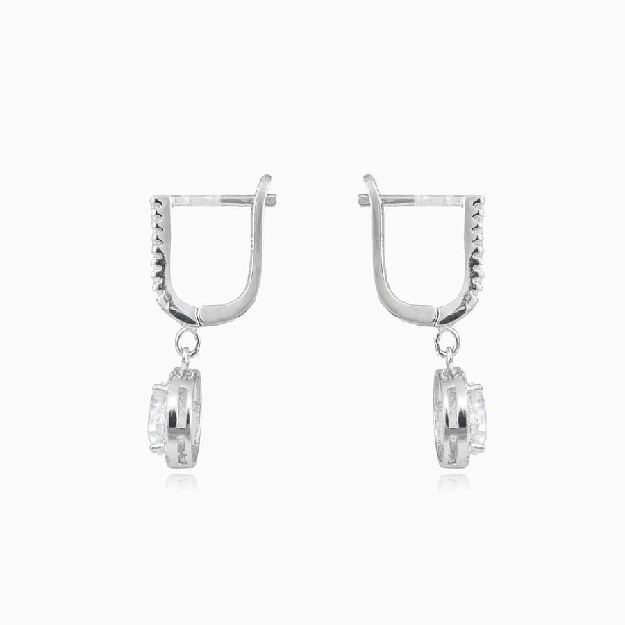 Woman Monte Cristo | Dangling Halo Oval Earrings