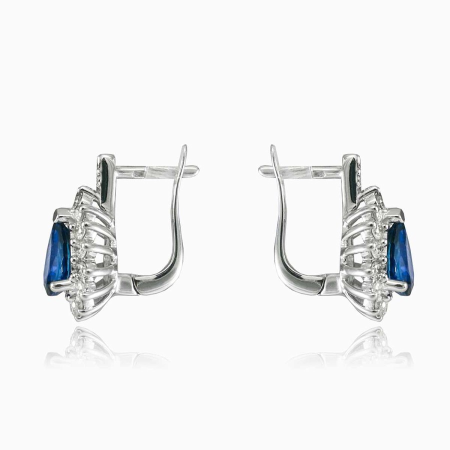 Woman Monte Cristo | Royal Pear Sapphire Earrings