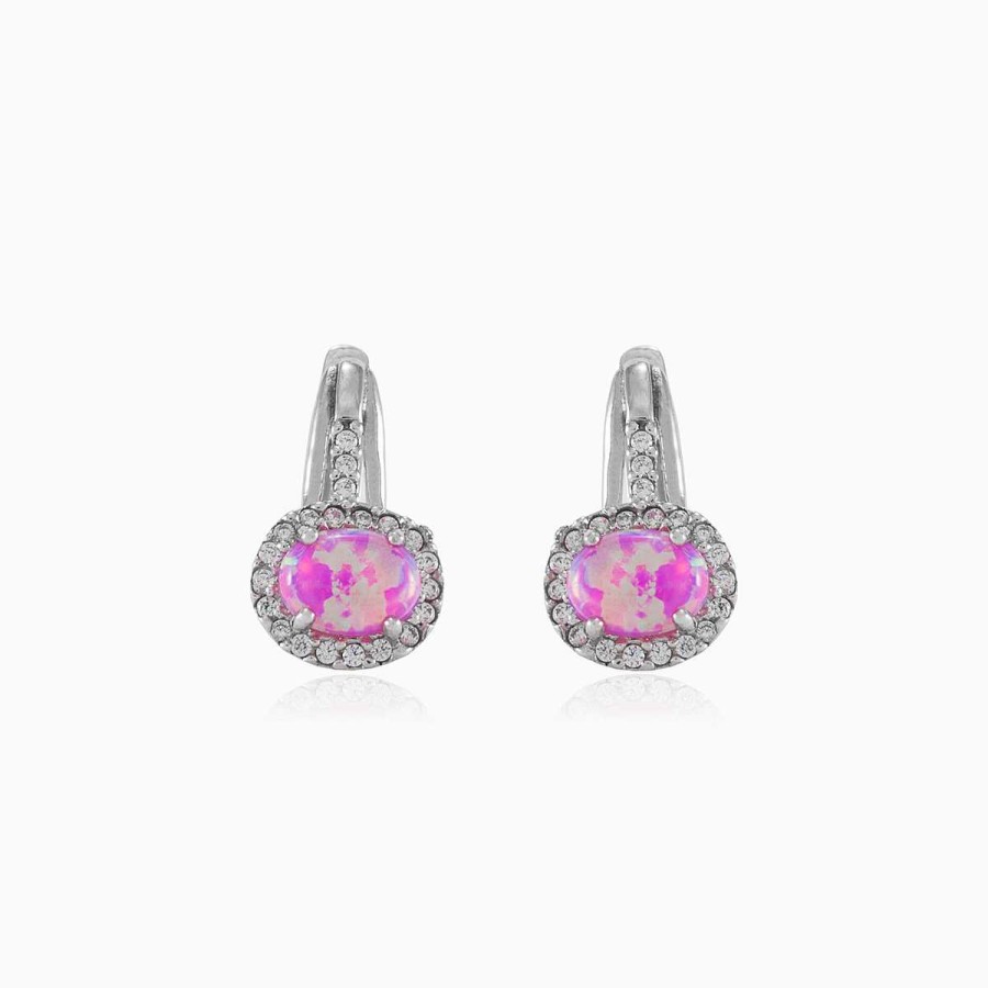 Woman Monte Cristo | Rose Opal Silver Earrings