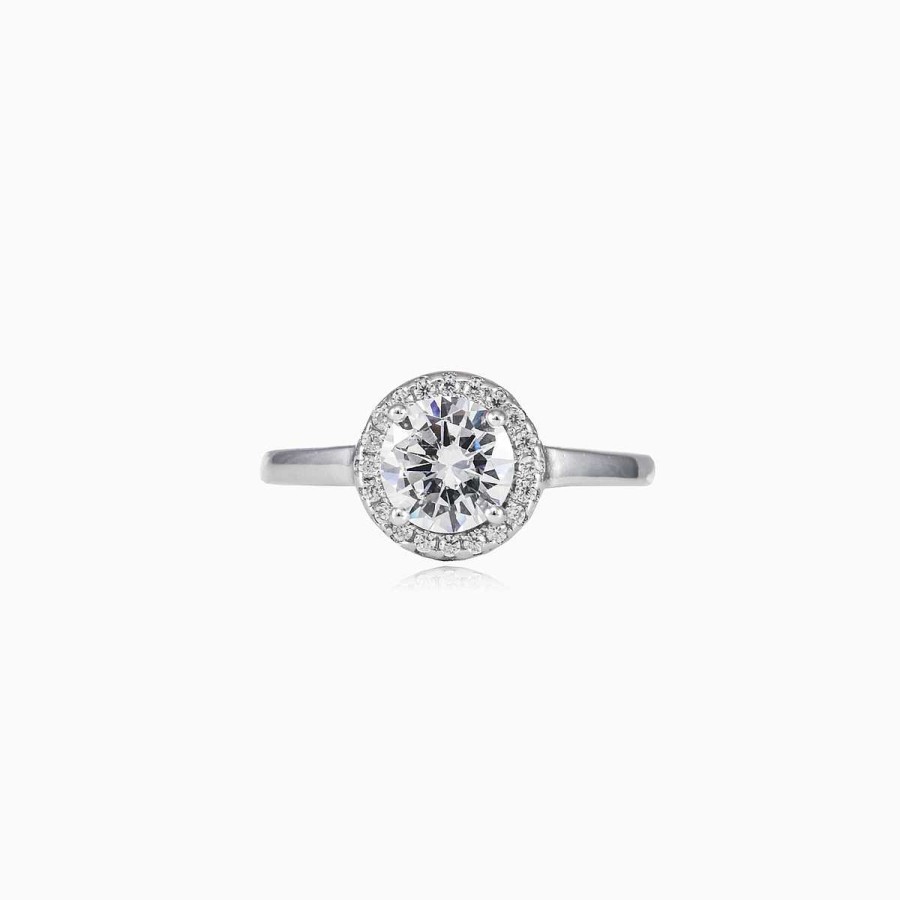 Woman Monte Cristo | Round Crystal Halo Ring