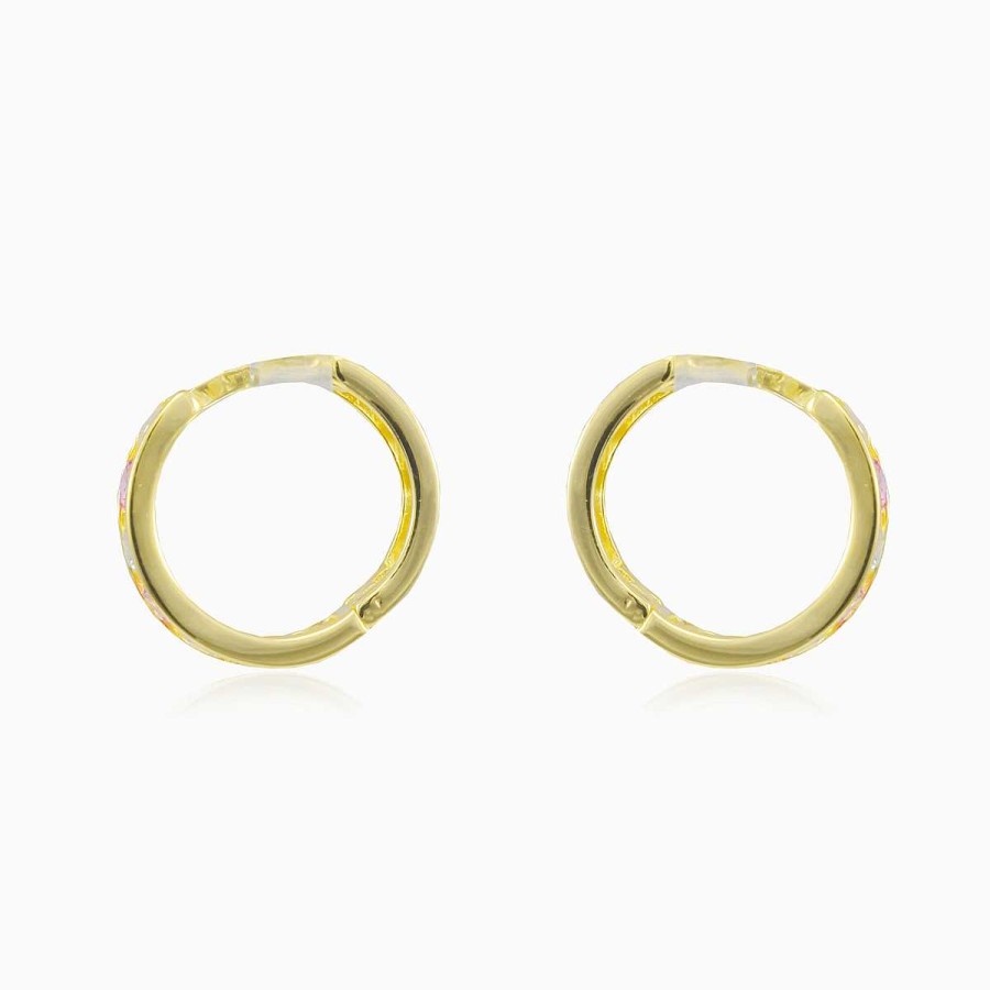 Woman Monte Cristo | Amethyst Mini Gold Hoops