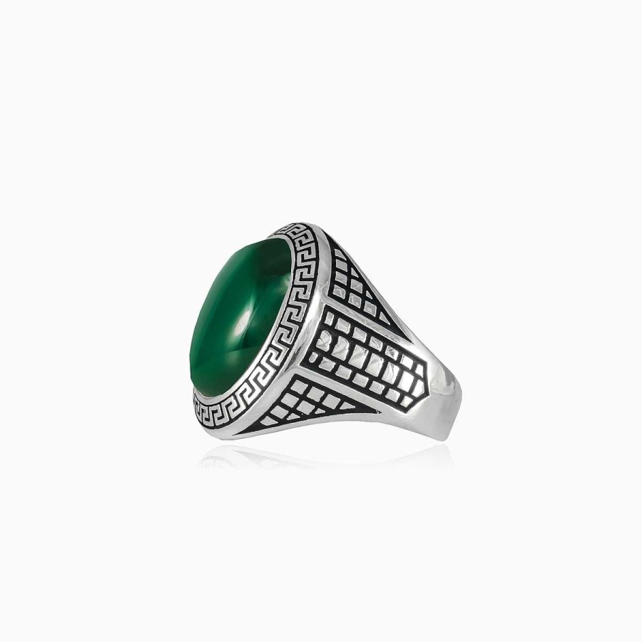 Man Monte Cristo | Cabochon Jade Ring