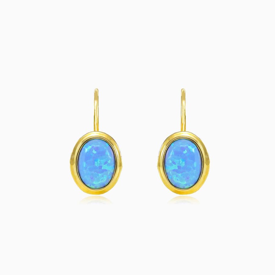 Woman Monte Cristo | Classic Blue Opal Earrings