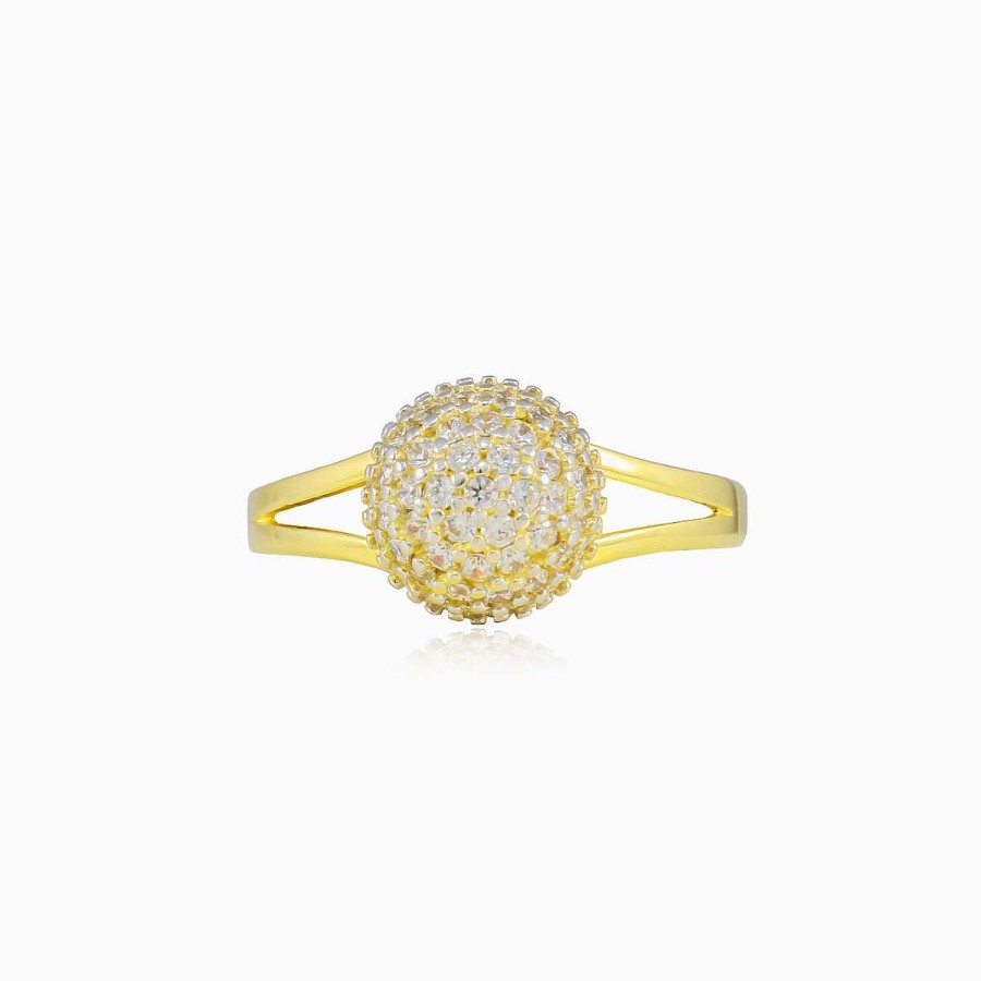 Woman Monte Cristo | Crystal Ball Gold Ring