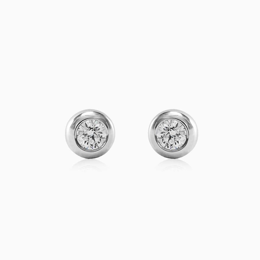 Woman Monte Cristo | Bezel Diamond Earrings