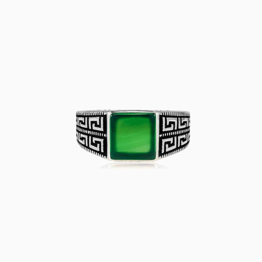 Woman Monte Cristo | Square Jade Hellas Ring