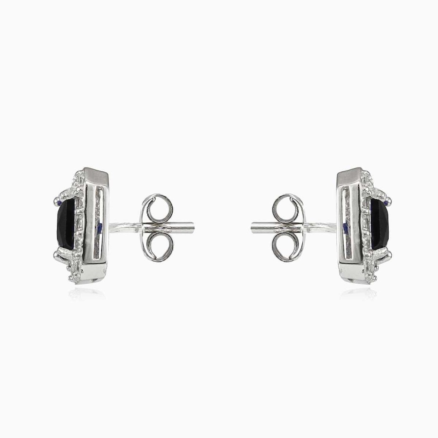 Woman Monte Cristo | Square Black Onyx Studs