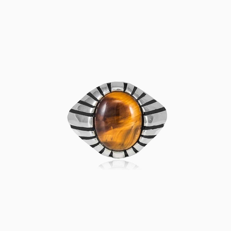 Woman Monte Cristo | Symmetric Cabochon Tiger Eye Ring