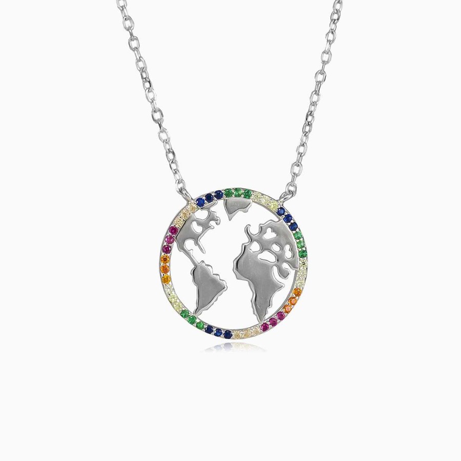 Woman Monte Cristo | Rainbow Earth Silver Necklace