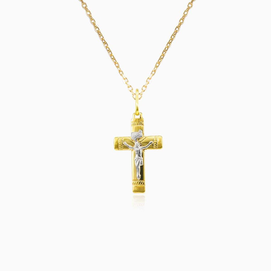 Woman Monte Cristo | Two-Tone Gold Cross