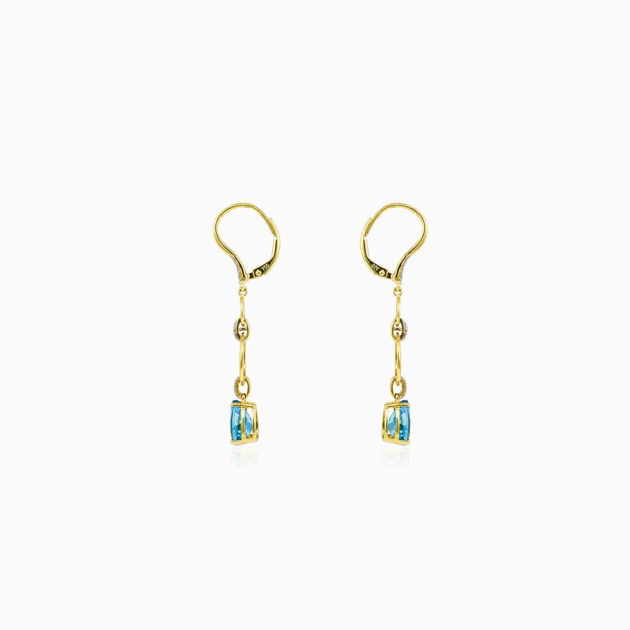 Woman Monte Cristo | Dangling Pear Topaz Earrings