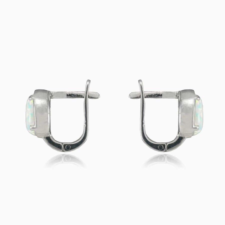 Woman Monte Cristo | Simple Oval Opal Earrings