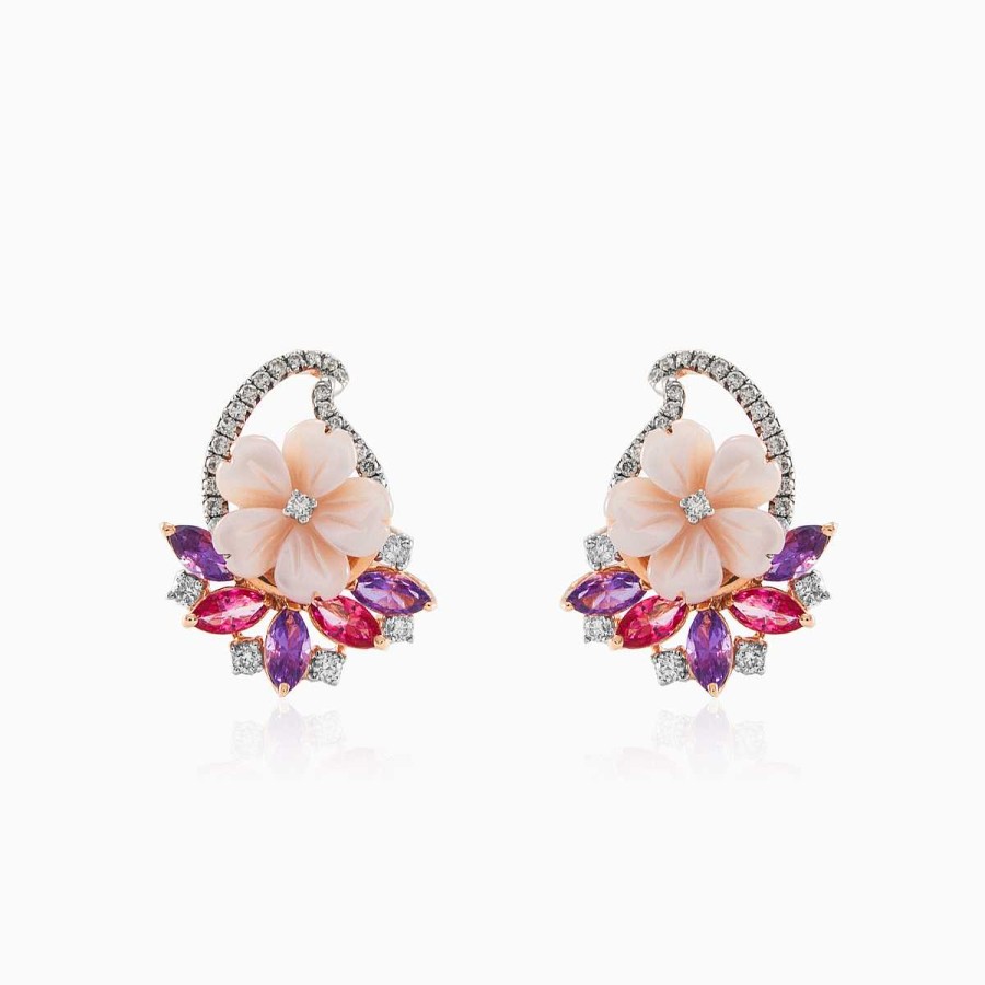 Woman Monte Cristo | Rose Gold Earrings With Gemstones