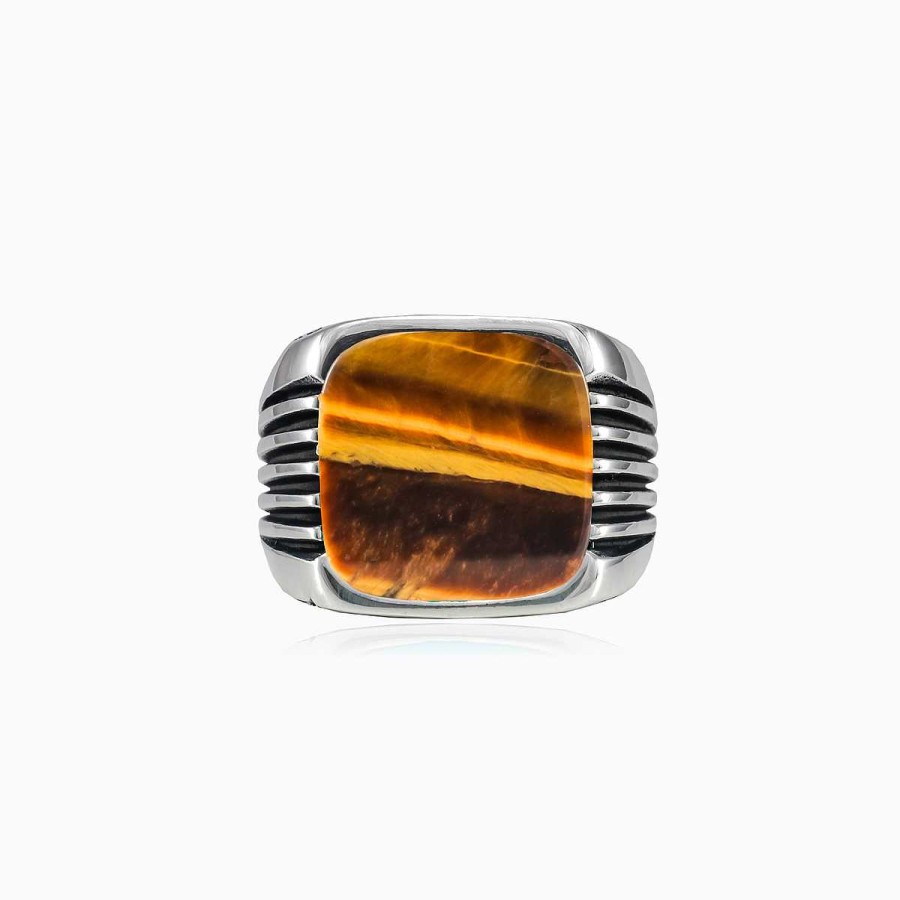 Man Monte Cristo | Retro Tiger Eye Ring