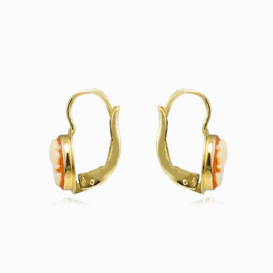 Woman Monte Cristo | Gold Cameo Earrings