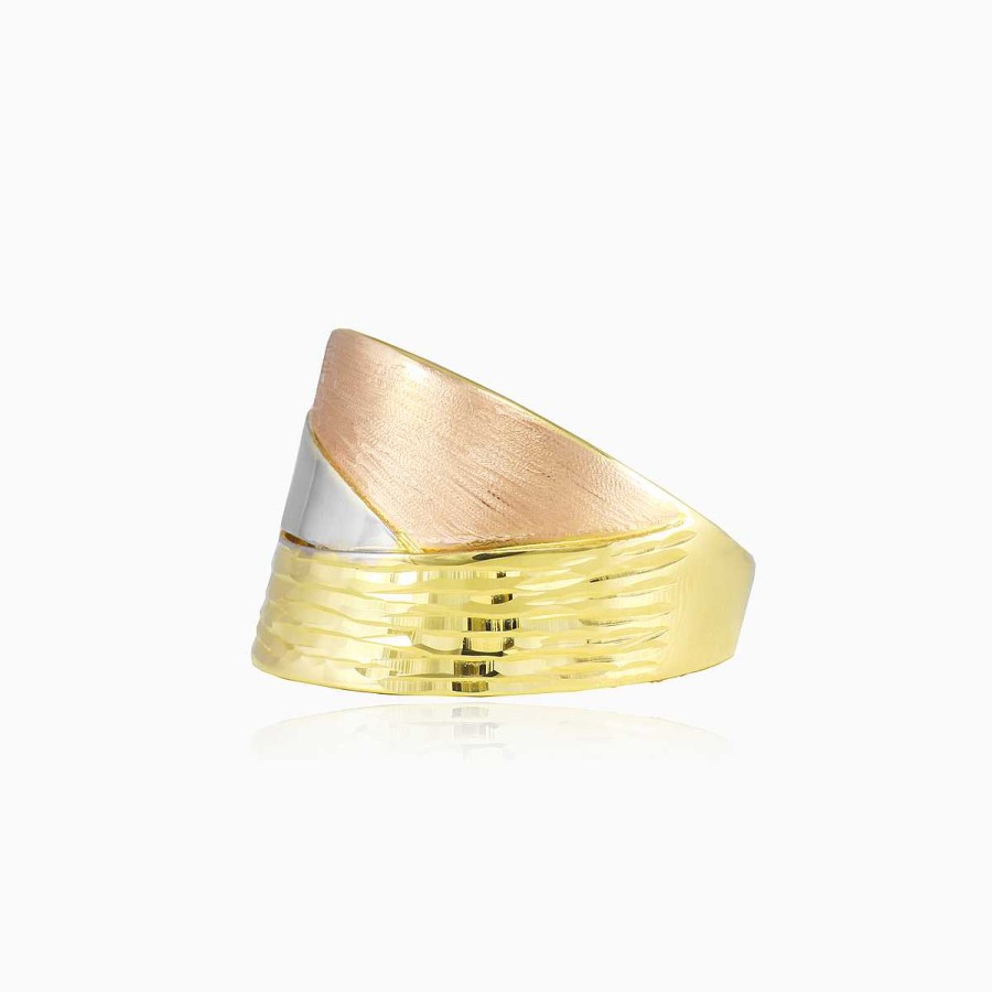 Woman Monte Cristo | Broad Three Gold Ring