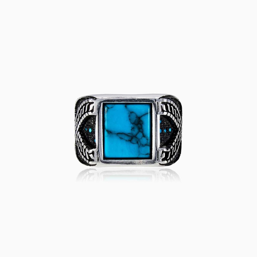 Man Monte Cristo | Square Turquoise Ring