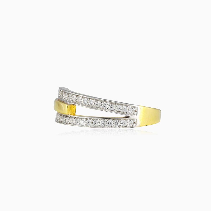 Woman Monte Cristo | Three Lines Gold Ring