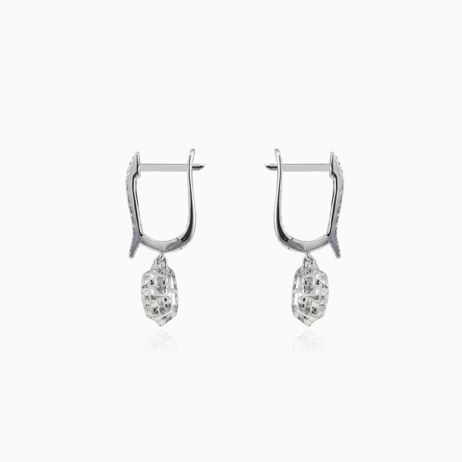 Woman Monte Cristo | Dangling Diamond Flower Earrings