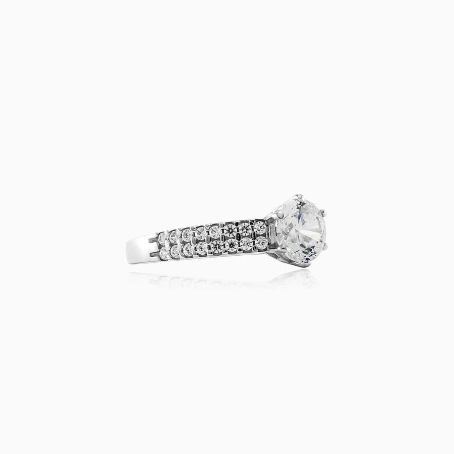 Woman Monte Cristo | Chic White Gold Ring