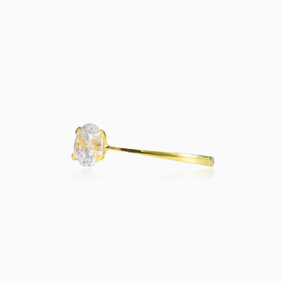 Woman Monte Cristo | Four Prong Gold Ring