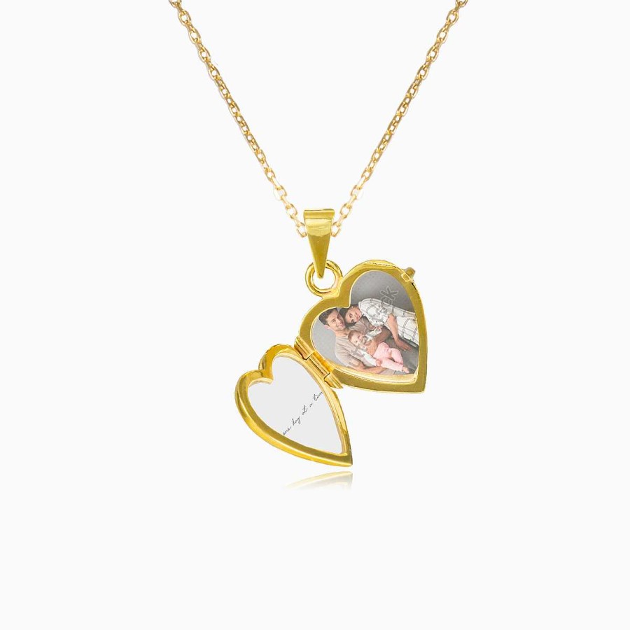 Woman Monte Cristo | Gold Heart Locket Pendant