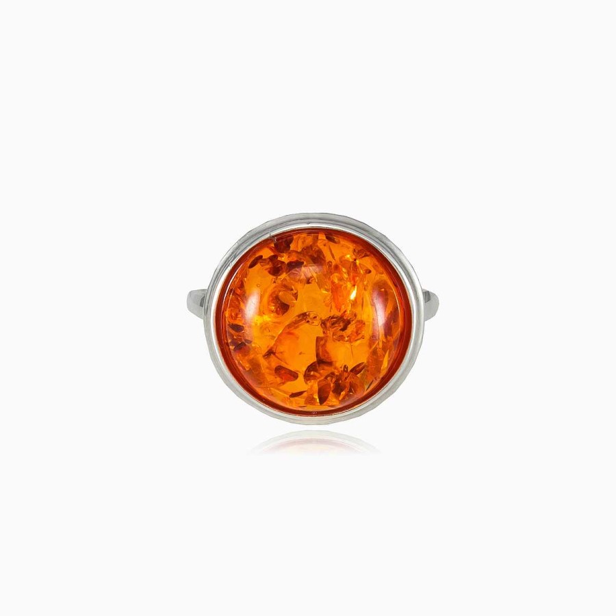 Woman Monte Cristo | Classic Round Amber Ring