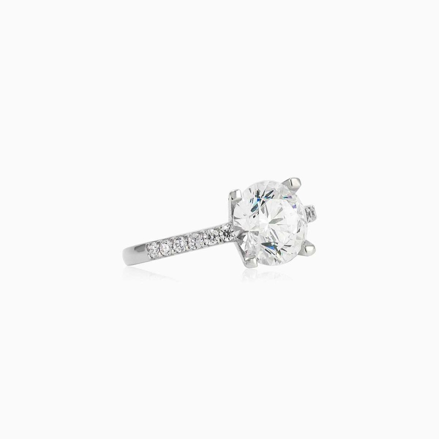 Woman Monte Cristo | Big Accent White Gold Ring