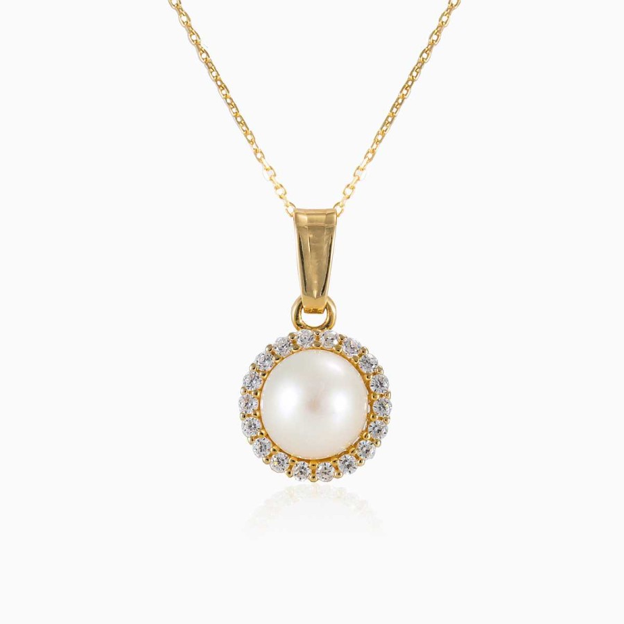 Woman Monte Cristo | Halo Pearl Pendant