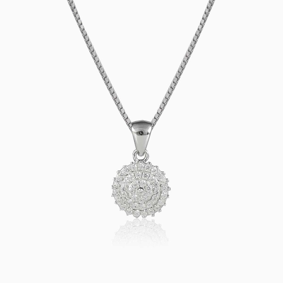 Woman Monte Cristo | Pave Round Pendant