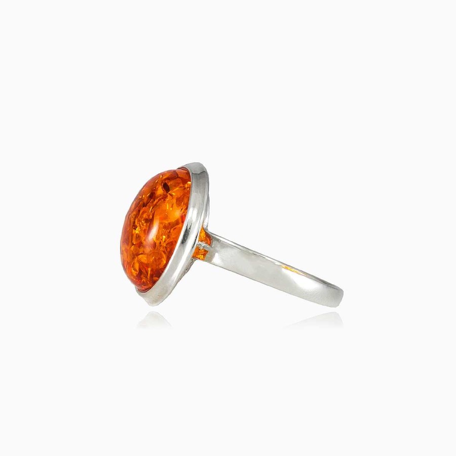 Woman Monte Cristo | Classic Round Amber Ring