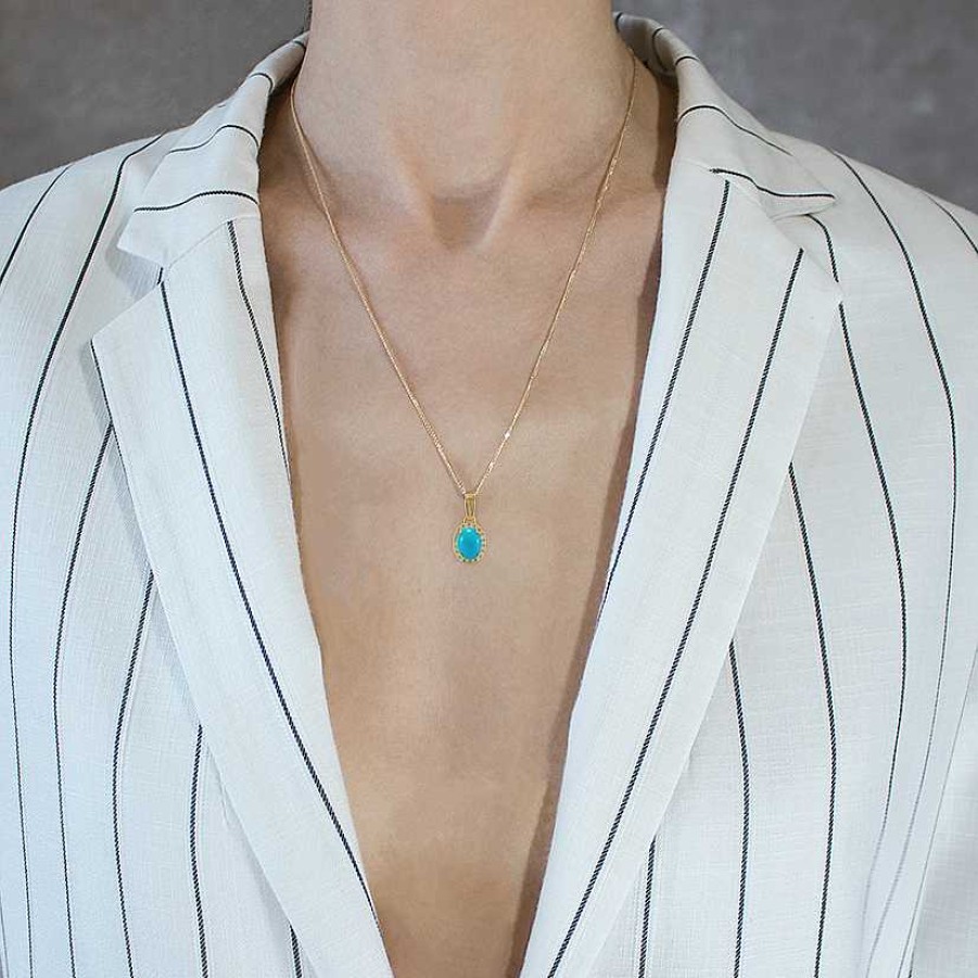 Woman Monte Cristo | Halo Turquoise Pendant