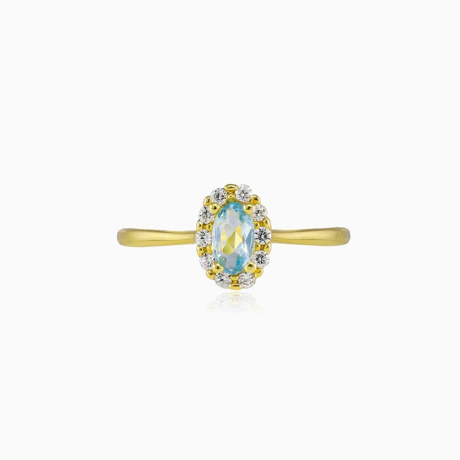 Woman Monte Cristo | Oval Topaz Gold Ring