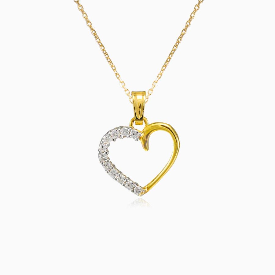 Woman Monte Cristo | One Side Crystal Heart Pendant