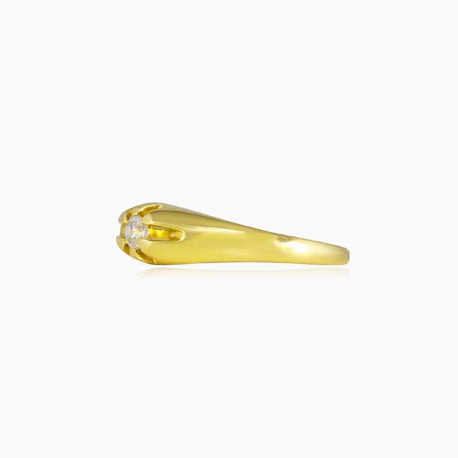 Woman Monte Cristo | Thin Levitating Crystal Gold Ring