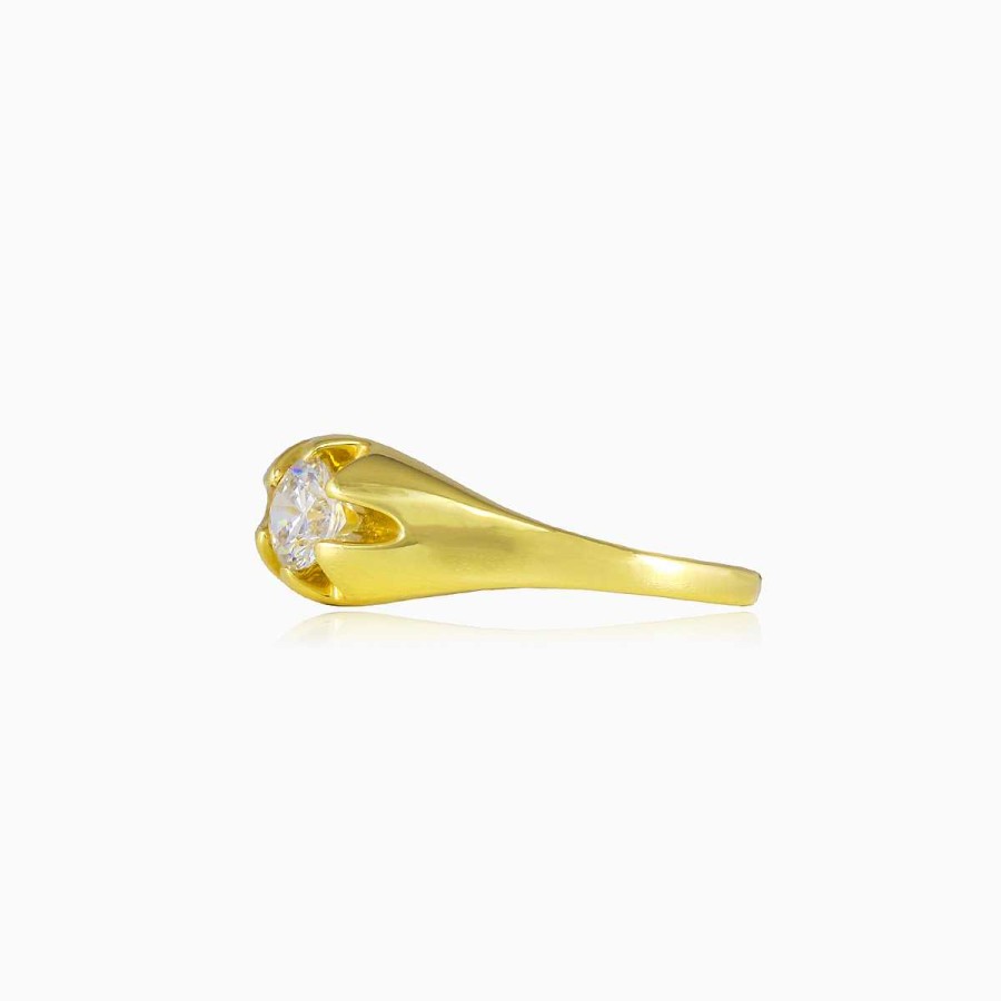 Woman Monte Cristo | Tiny Levitating Crystal Gold Ring