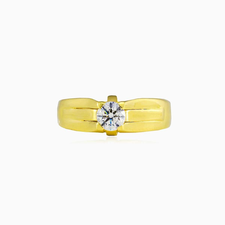 Woman Monte Cristo | Bold Gold And Crystal Ring